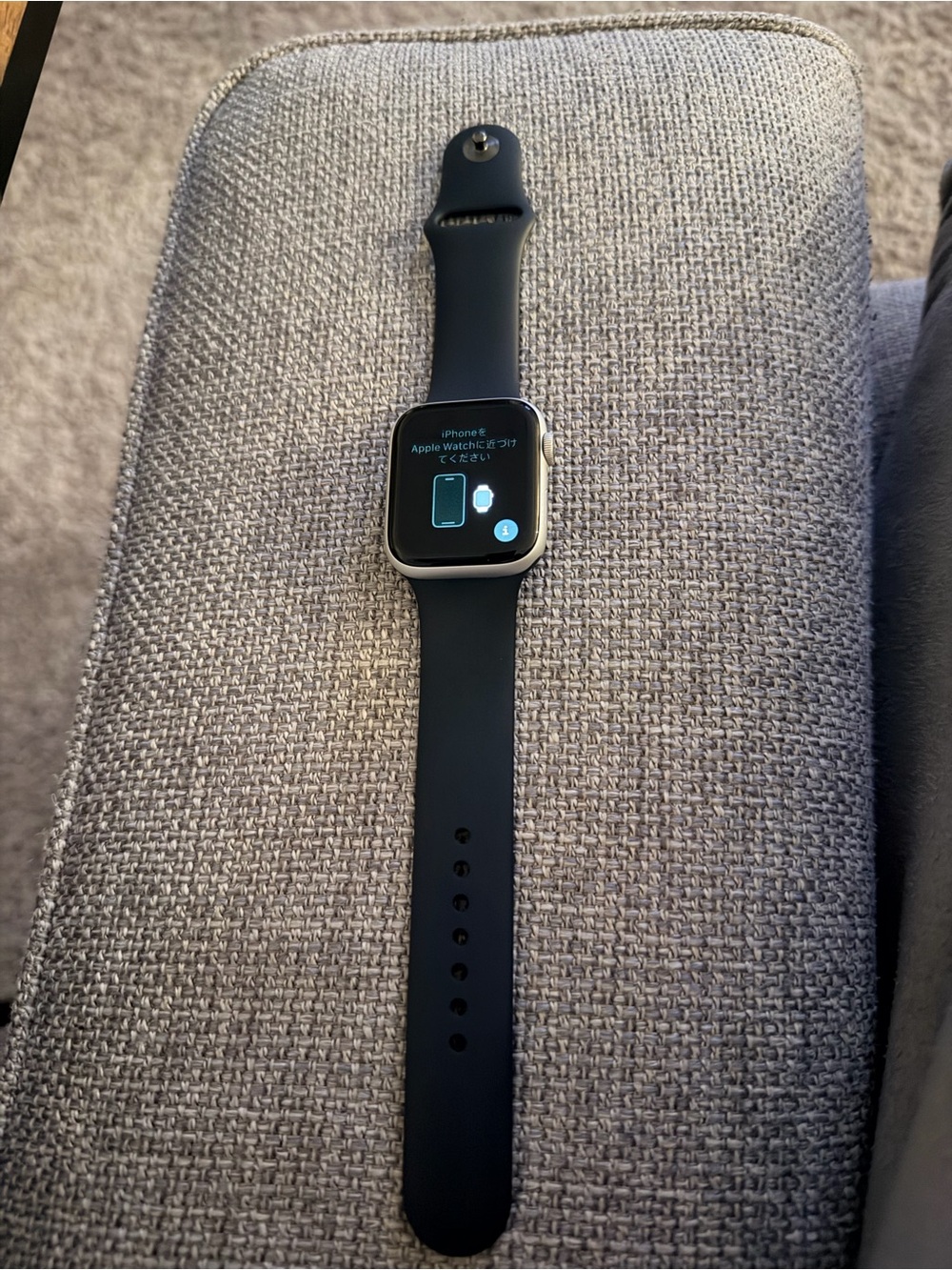 Apple Nike Smartwatch with Blue Sport Band and Silver Case